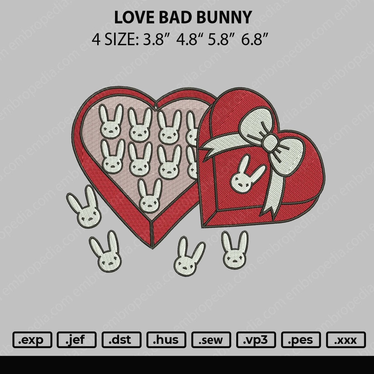 Bad Bunny Moscow Mule Embroidery File 4 size – Embropedia