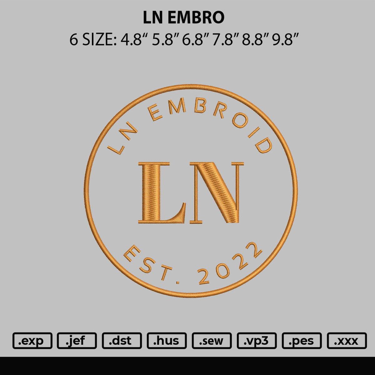 LV Applique Embroidery File 6 size – Embropedia