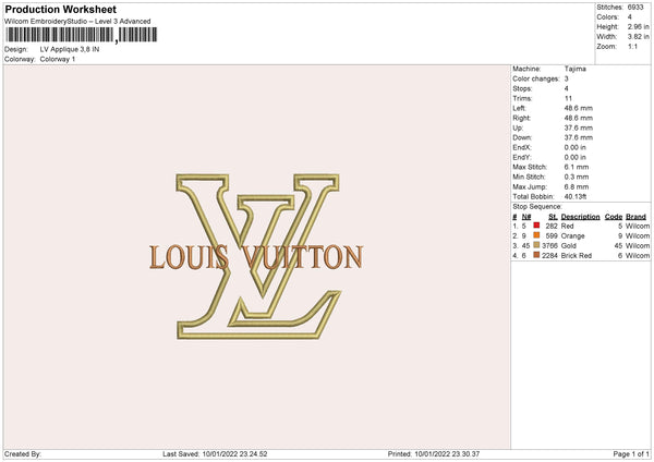 Louis Vuitton Embroidery Design 