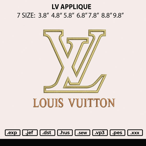 LV Louis Vuitton Christmas outline logo machine embroidery design new