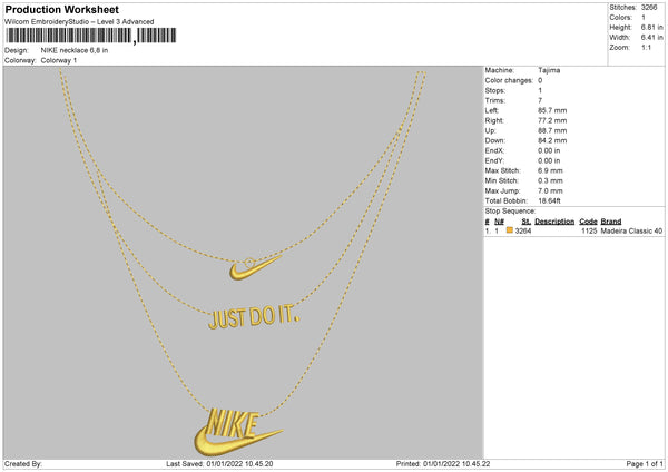 Nike Necklace