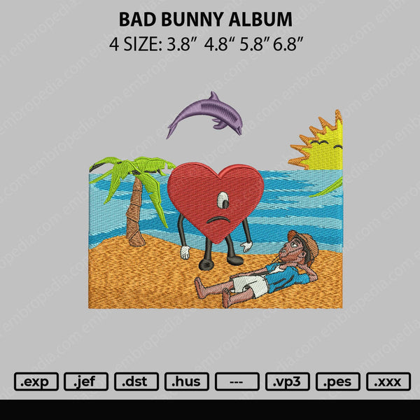 Nike Bad Bunny Heart Embroiery File 4 size – Embropedia