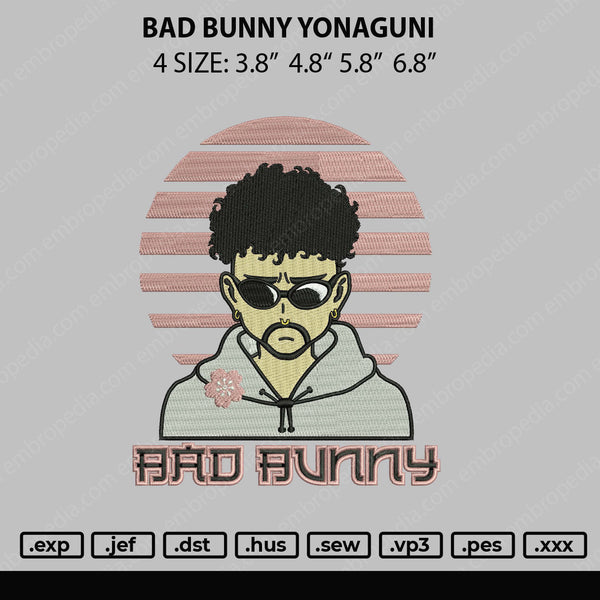 Bad Bunny Moscow Mule Embroidery File 4 size – Embropedia
